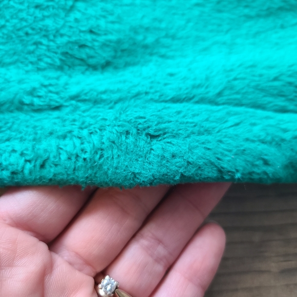 The North Face Osito Plush Fleece Full Zip Fuzzy Green Jackeet Womens Medium - Picture 2 of 11